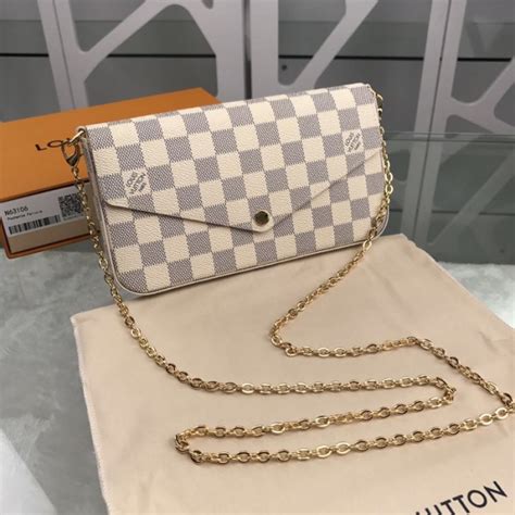 louis vuitton damier azur pochette felicie chain wallet|Félicie Pochette LV Monogram Chain Bag .